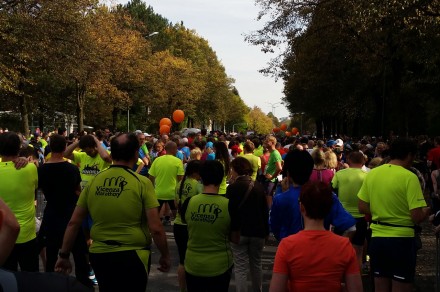 In der Startaufstellung - der München-Marathon 2014 vor dem Start