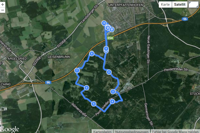 Laufstrecke 7 – „Grüne Runde“ – optimiert